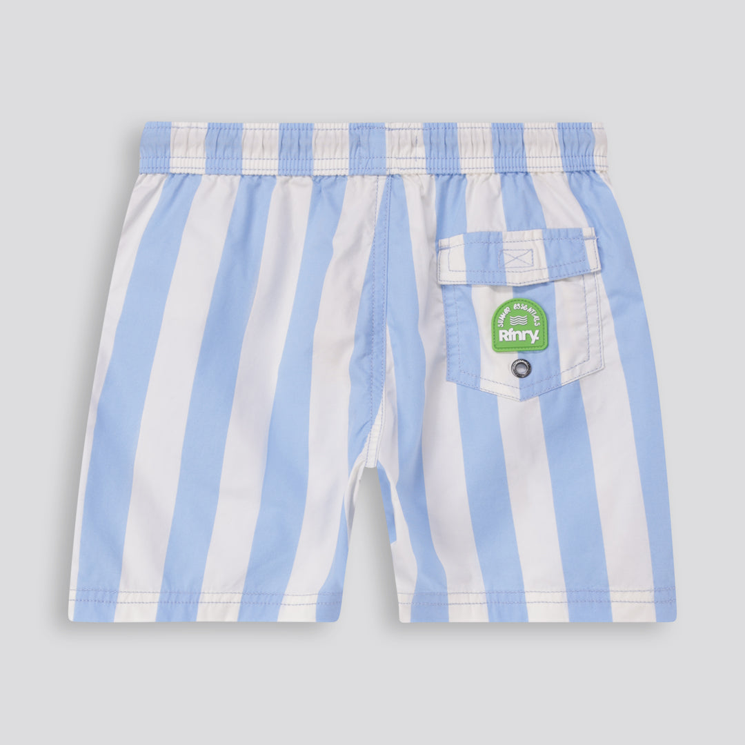 Boys Stripe Pool Shorts - Blue