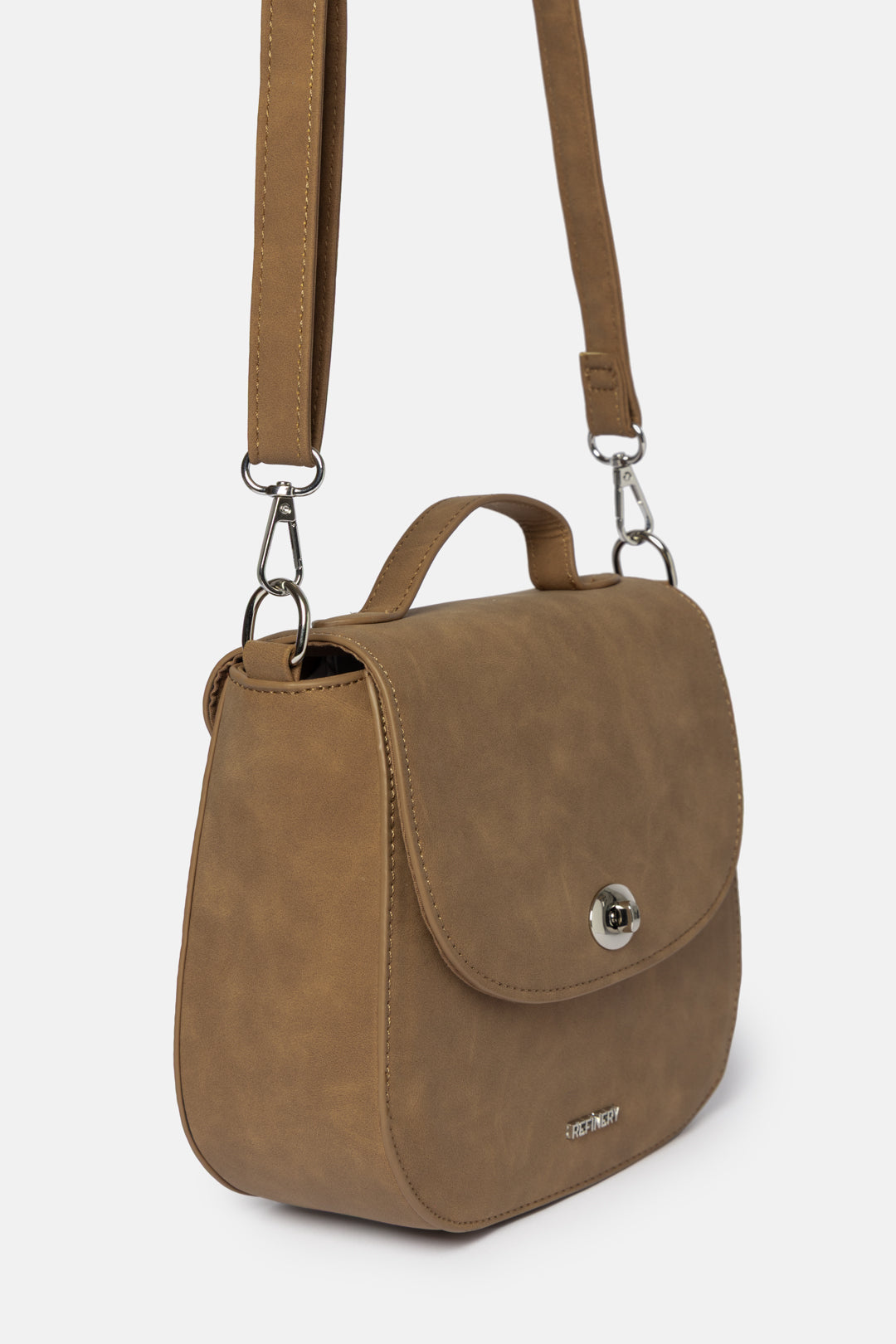 Faux Suede Crossbody Bag
