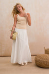A-line Tiered Maxi Skirt