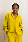 Relaxed Fit Tie Cuff Shirt