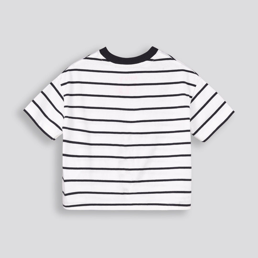Girls Stripe Boxy Tee
