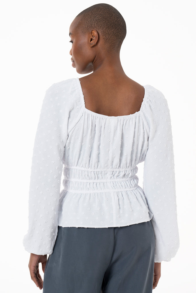 Puff-Sleeve Top _ 138762 _ White