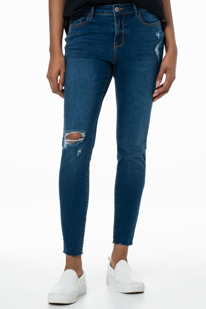 Rf12 Mid-Rise Ankle Grazer Jeans _ 141587 _ Dark Wash