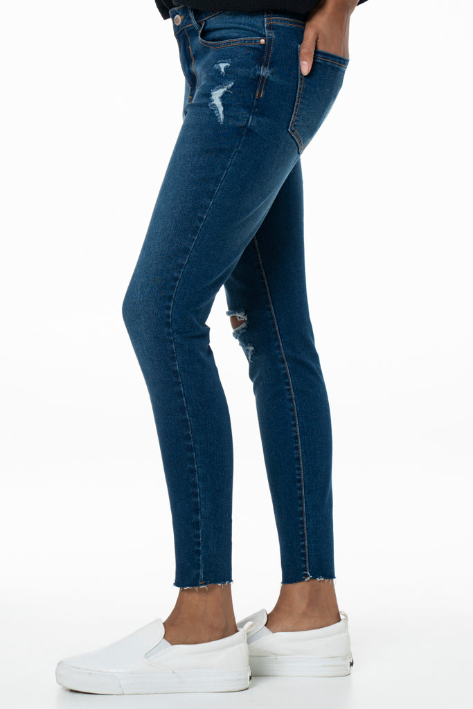 Rf12 Mid-Rise Ankle Grazer Jeans _ 141587 _ Dark Wash