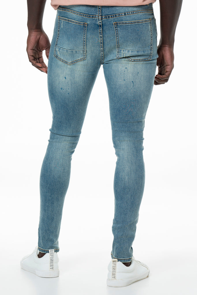 Rf10 Rip & Repair Skinny Denim Jeans _ 140444 _ Blue Denim