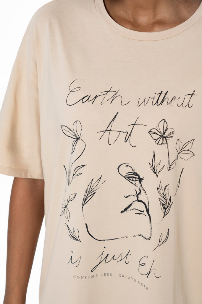 Oversized T-Shirt _ 141574 _ Brown