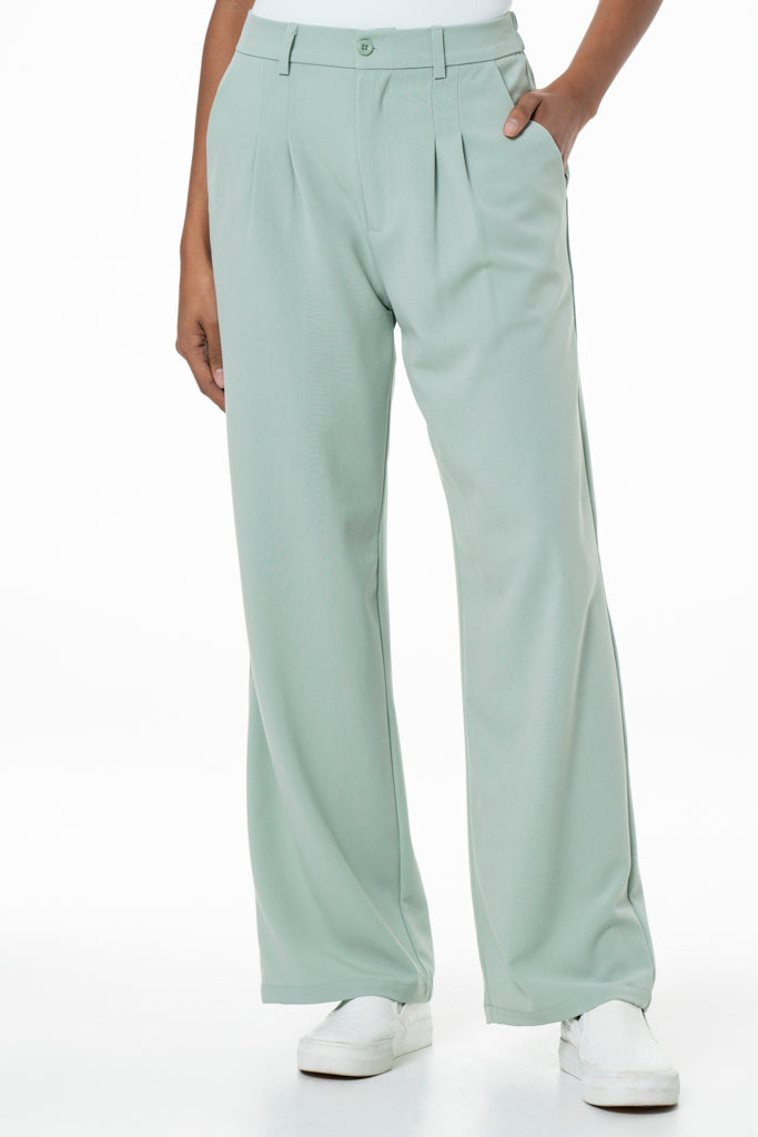 Wide Leg Pants _ 141731 _ Sage