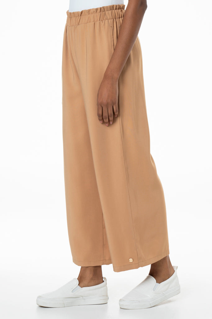 Wide Leg Culotte _ 141730 _ Tan