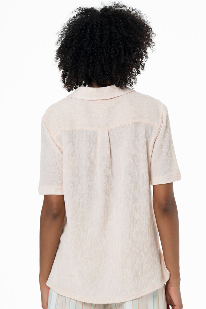 Textured Shirt _ 141542 _ Stone
