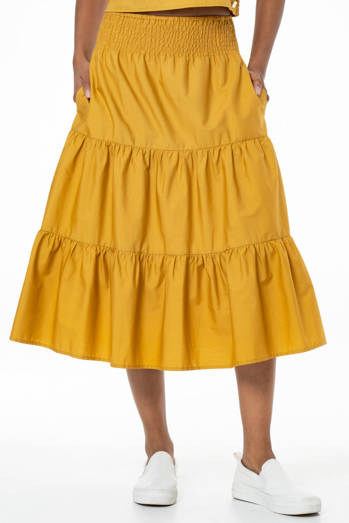 Tiered Skirt _ 141280 _ Amber