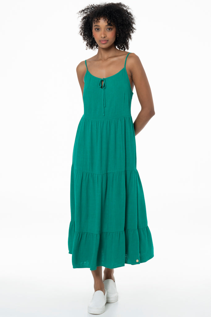 Strappy Tiered Dress _ 141331 _ Green