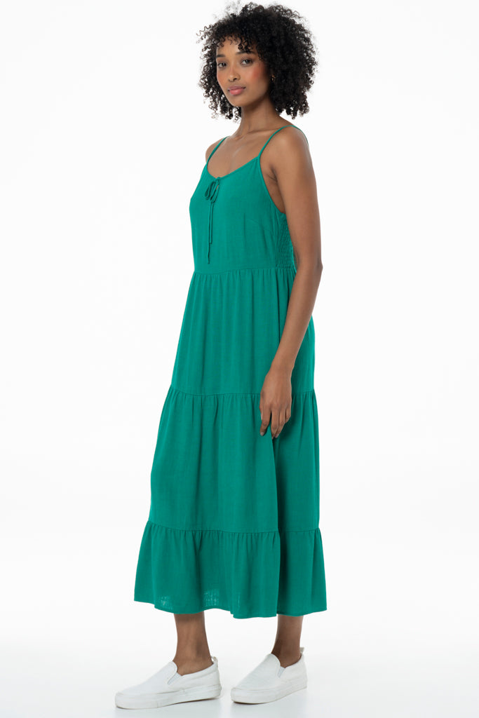 Strappy Tiered Dress _ 141331 _ Green