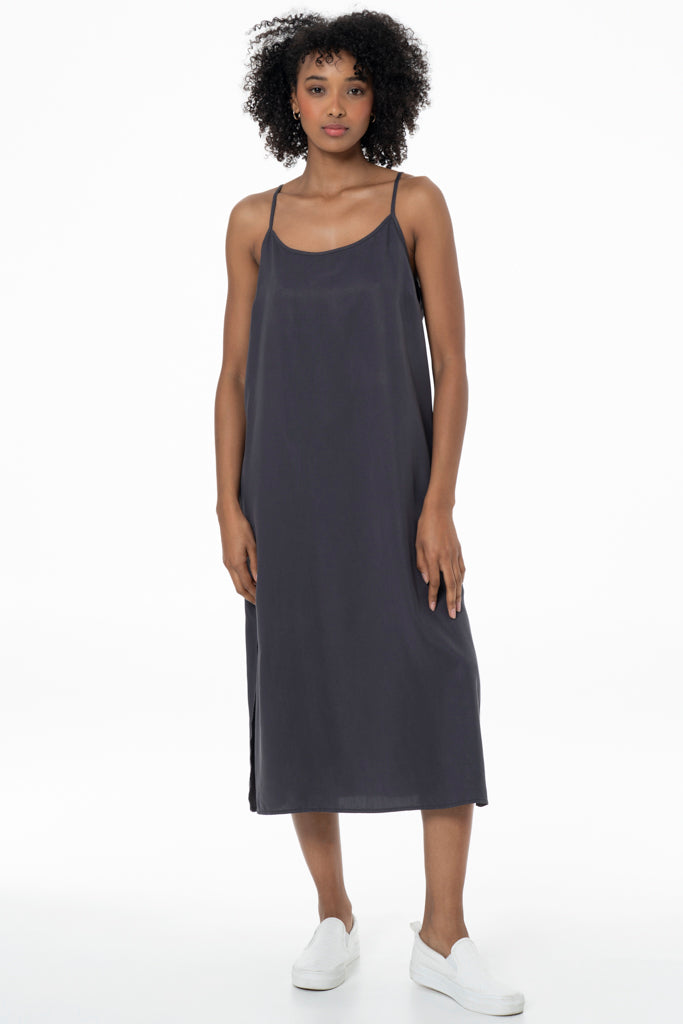 Tencel Slip Dress _ 141436 _ Charcoal