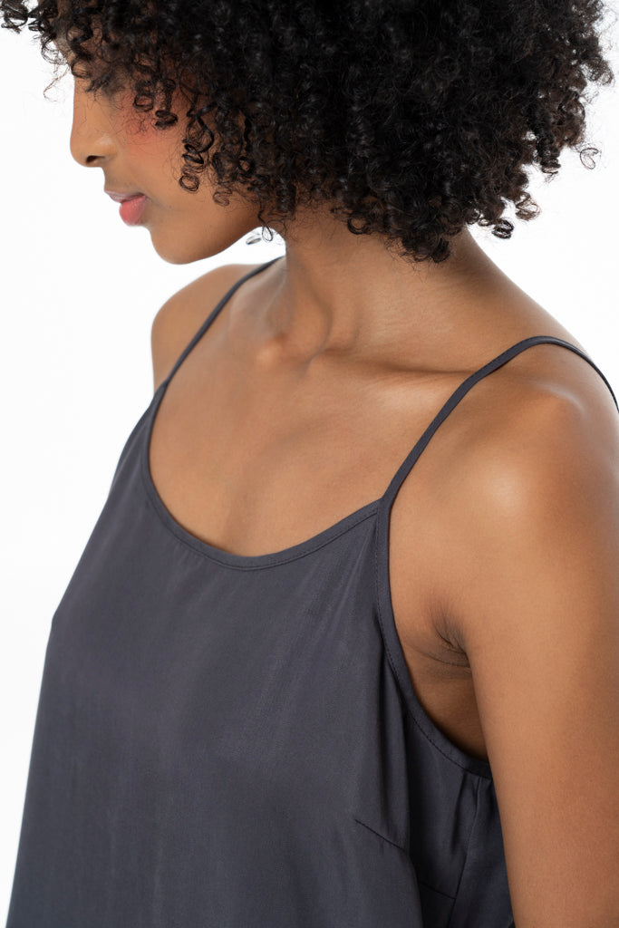 Tencel Slip Dress _ 141436 _ Charcoal