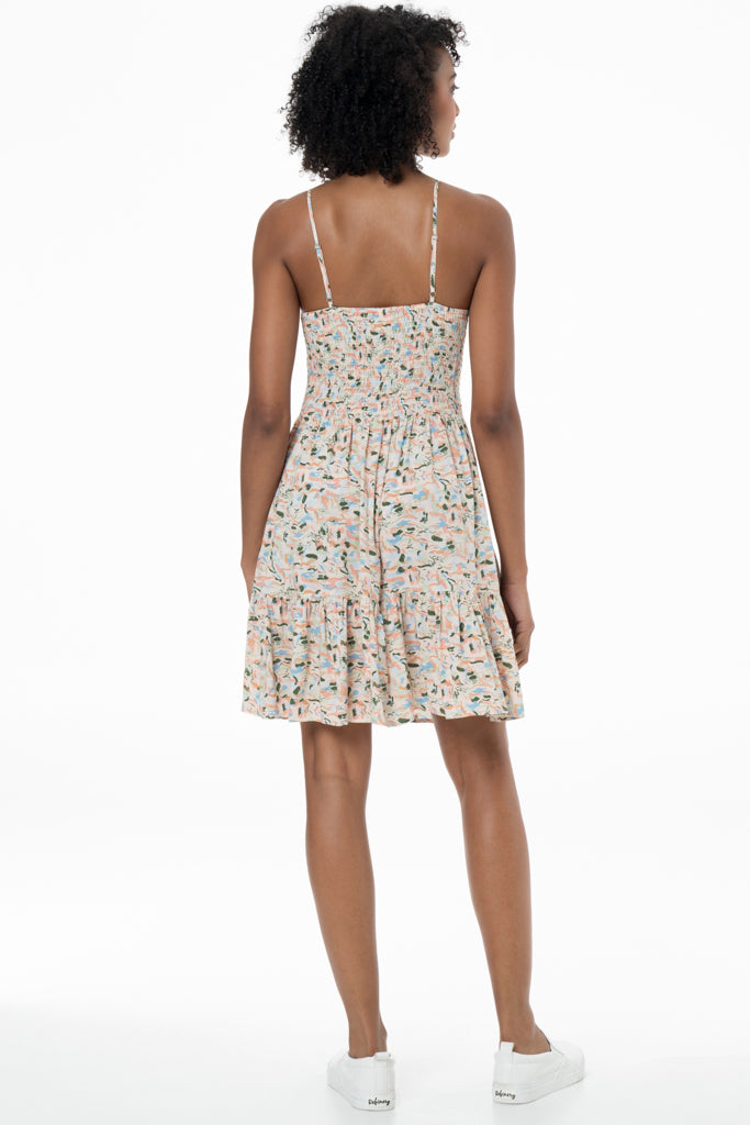 Strappy Shirred Dress _ 141433 _ Multi