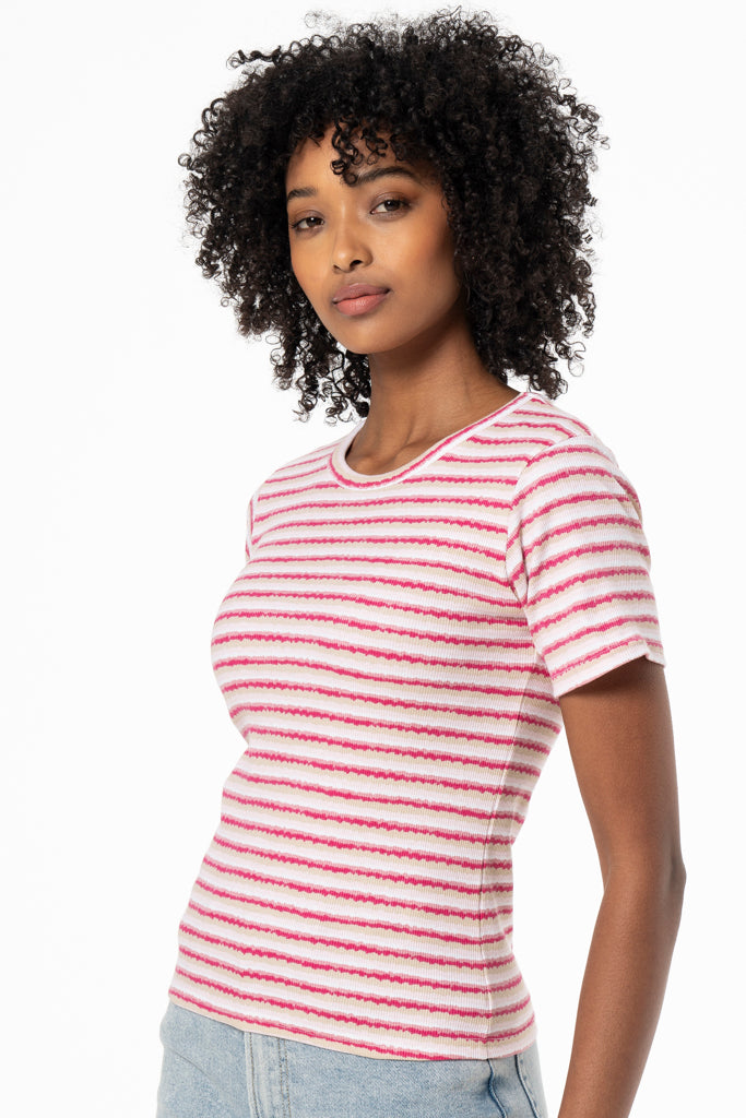 Ribbed T-Shirt _ 141558 _ Pink