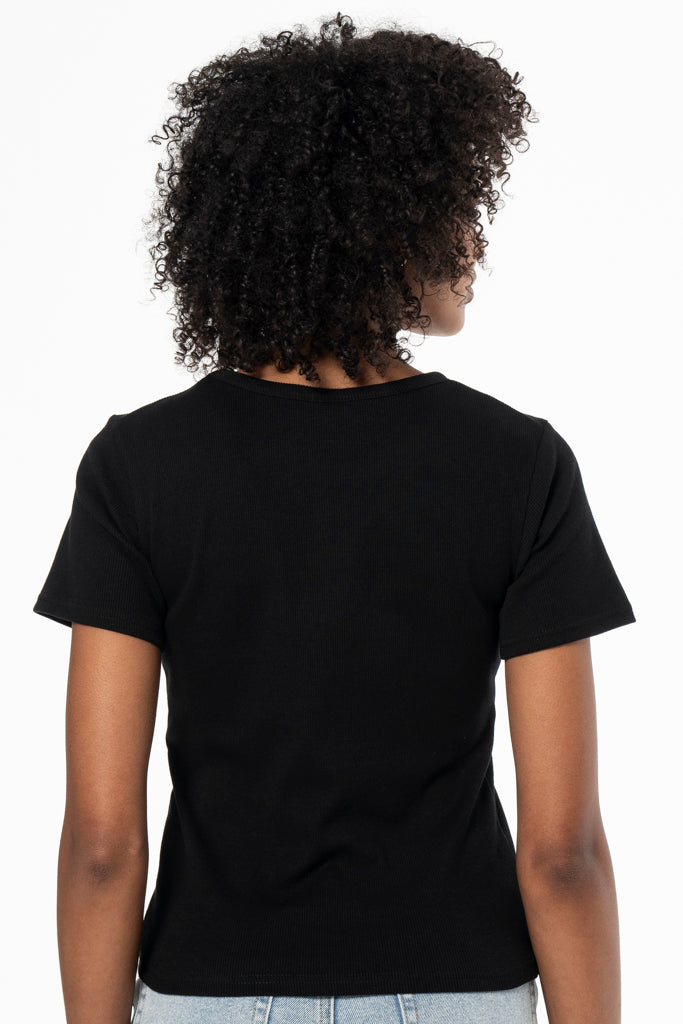 Ribbed T-Shirt _ 141556 _ Black