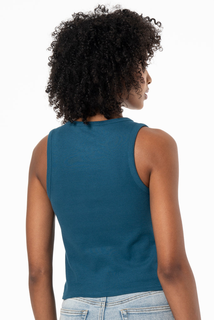 Ribbed Tank _ 141577 _ Teal