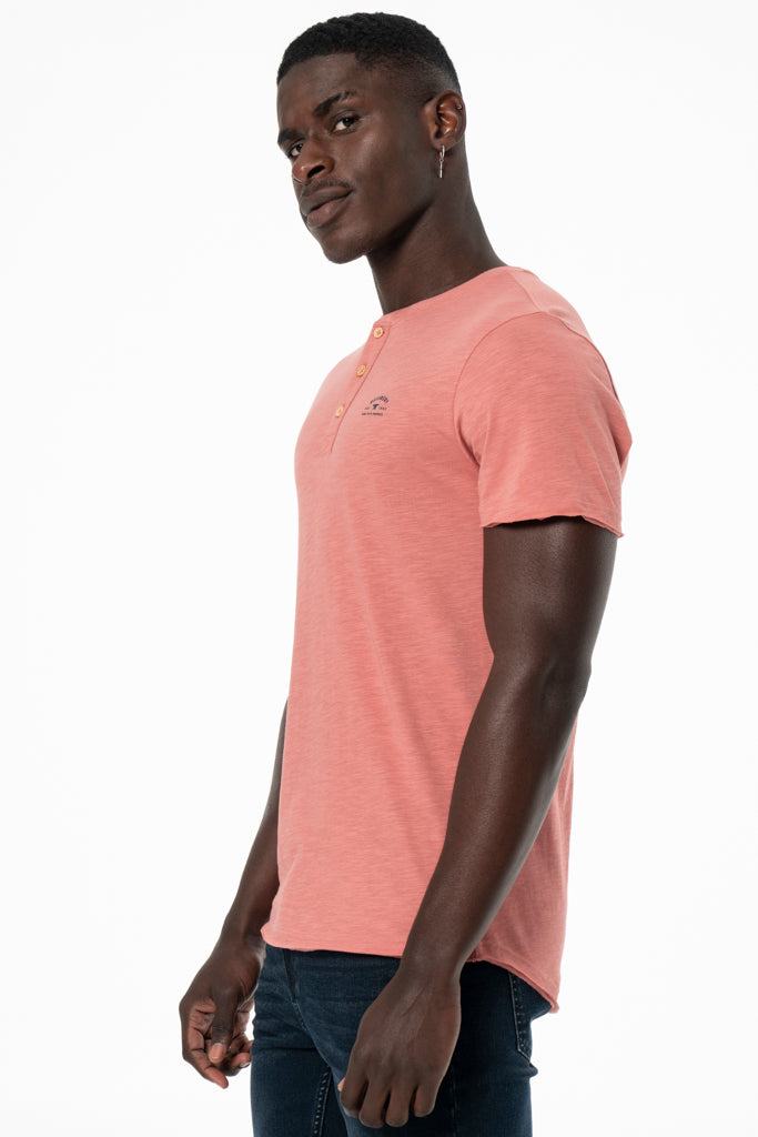 Henley T-Shirt _ 141367 _ Rose