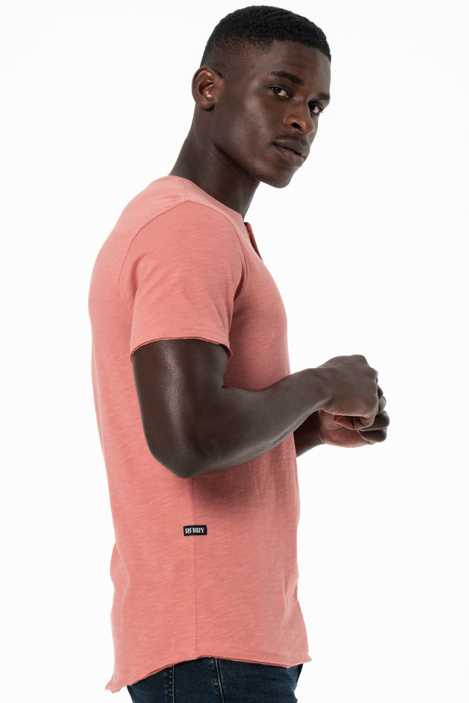 Henley T-Shirt _ 141367 _ Rose