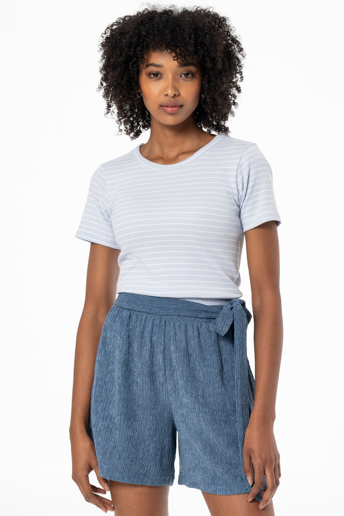 Textured Shorts _ 141697 _ Blue