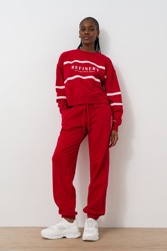 Cropped Crew Neck Sweat