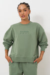 Short Crew Neck Sweat Top