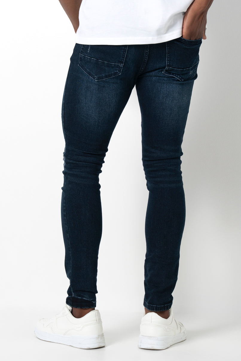 RF10 Dark Wash Ripped Skinny Jeans