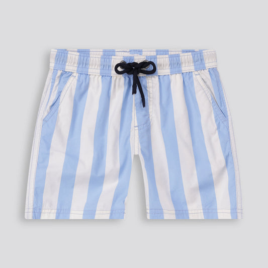 Boys Stripe Pool Shorts - Blue