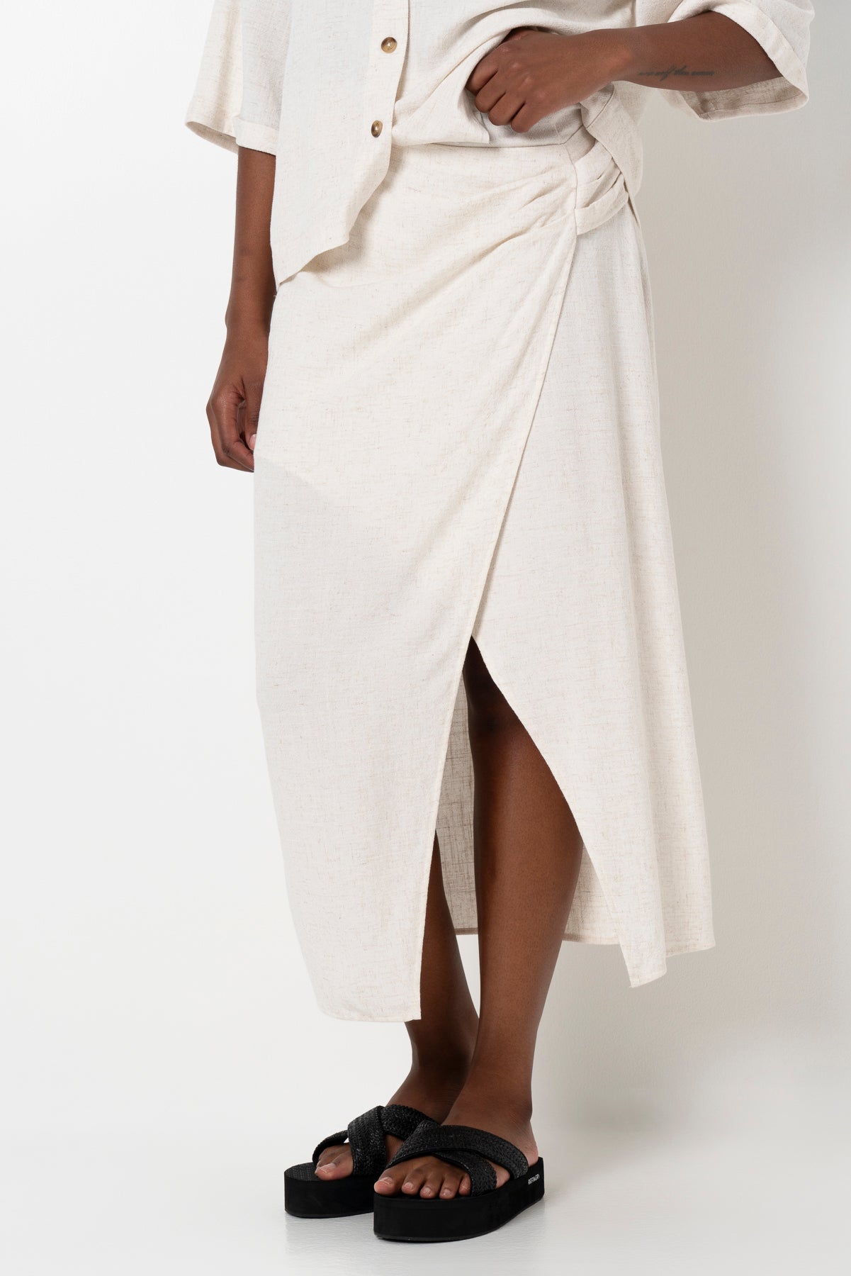 Mock Wrap Skirt