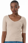Ribbed V-Neck Top