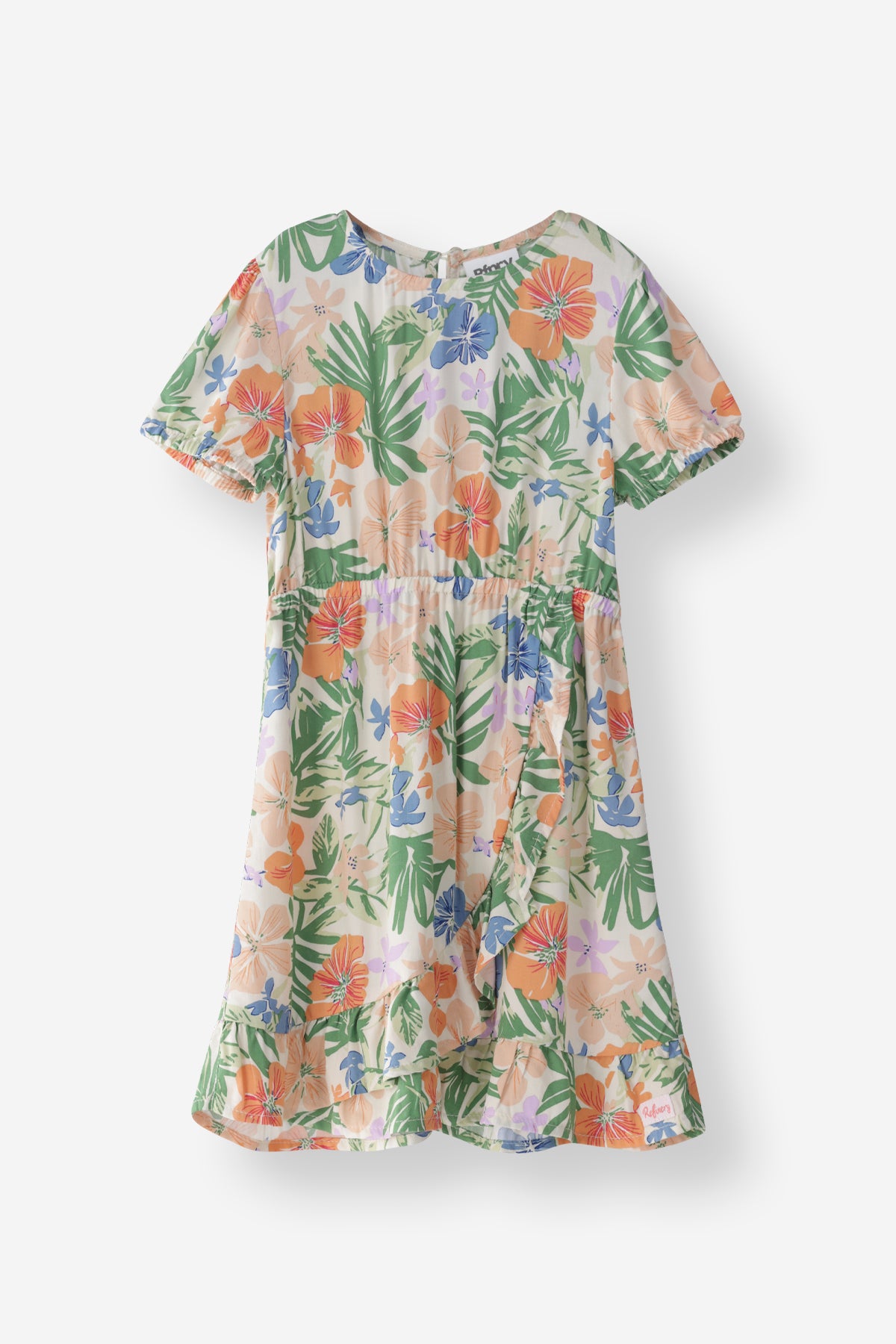 Girls Mock Wrap Dress