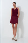 Button Detail Skort