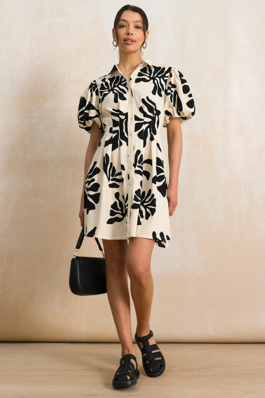 Short Printed Shirt Dress
