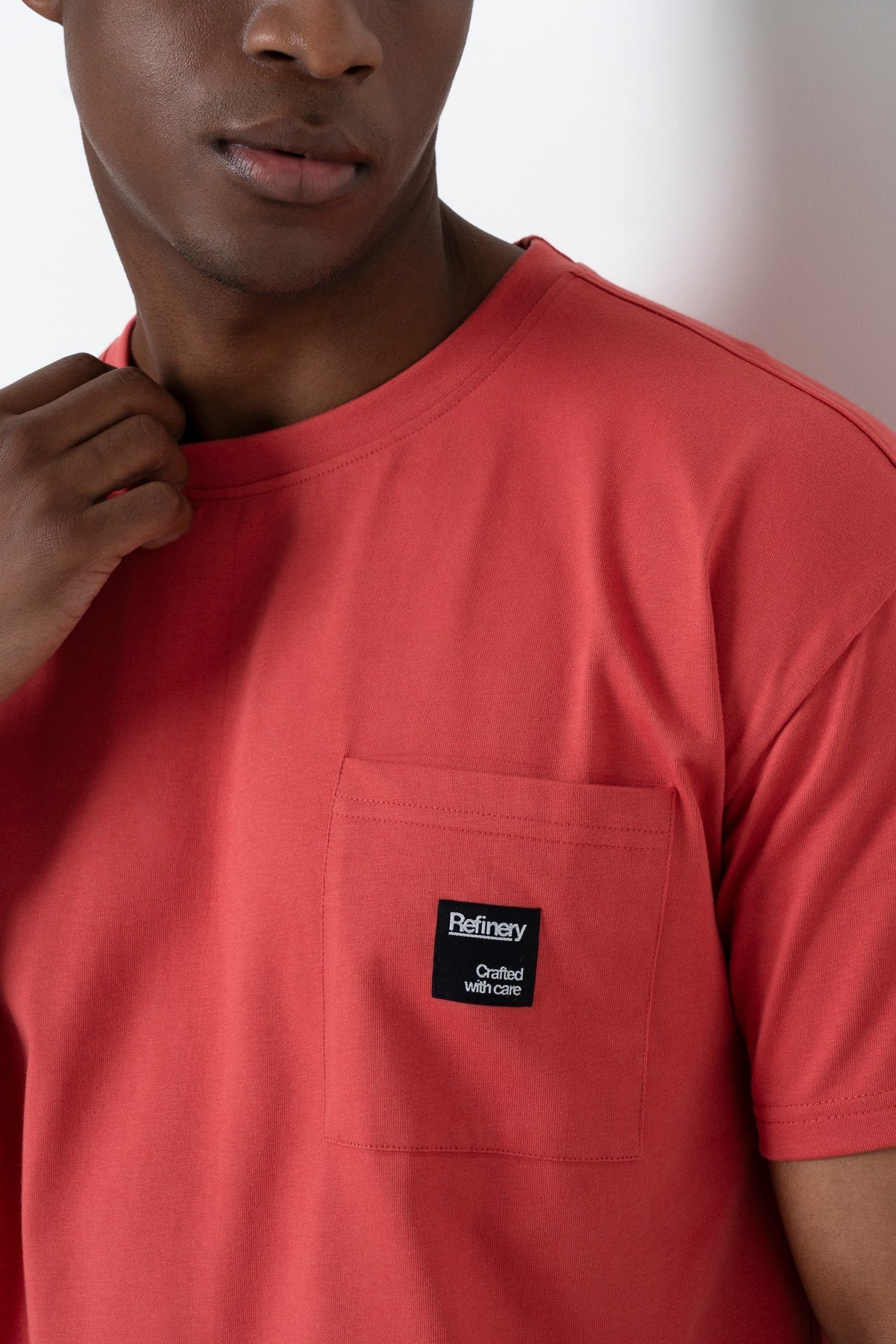 Oversized Pocket T-Shirt - Red