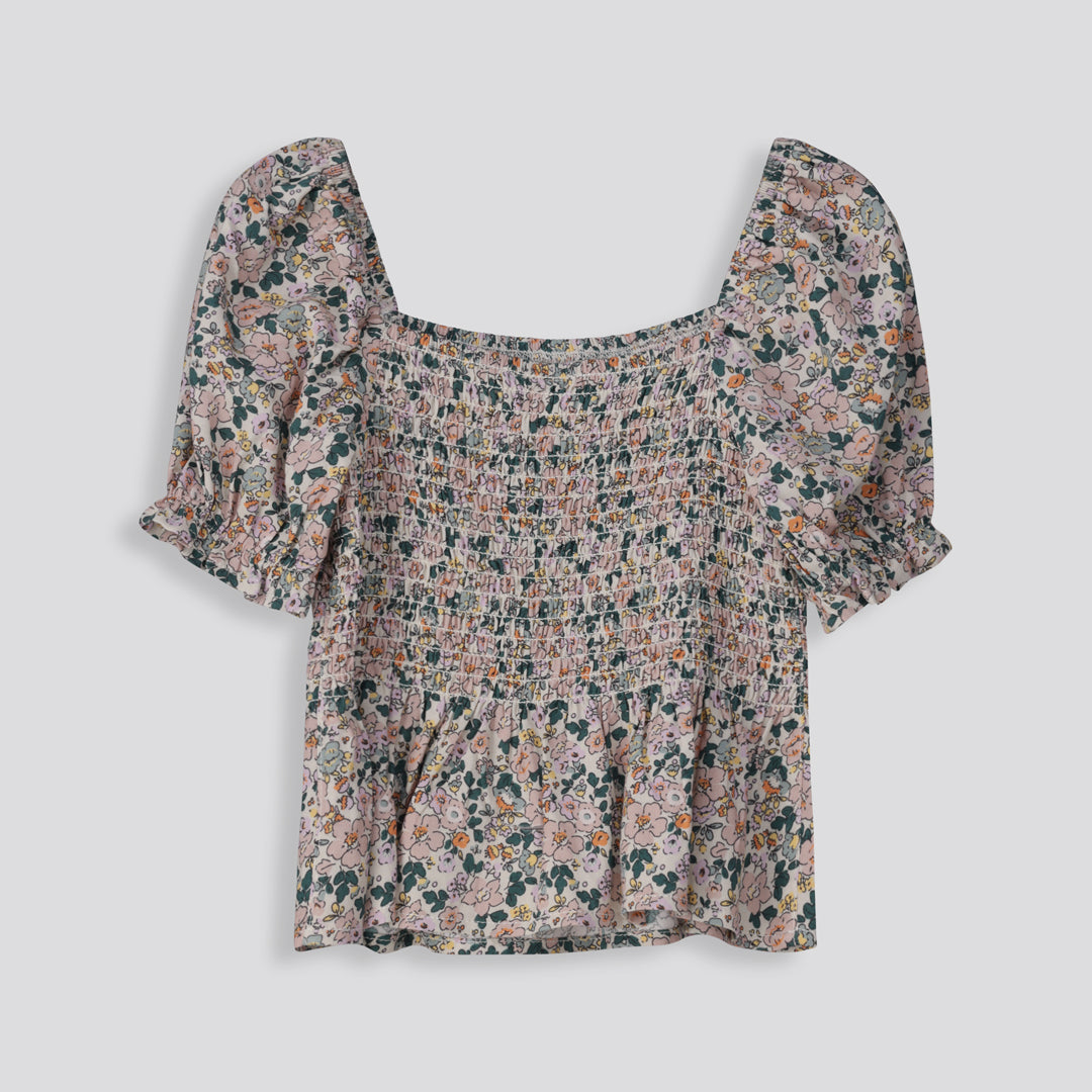 Girls Puff Sleeve Top