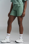 Scoop Hem Fleece Shorts