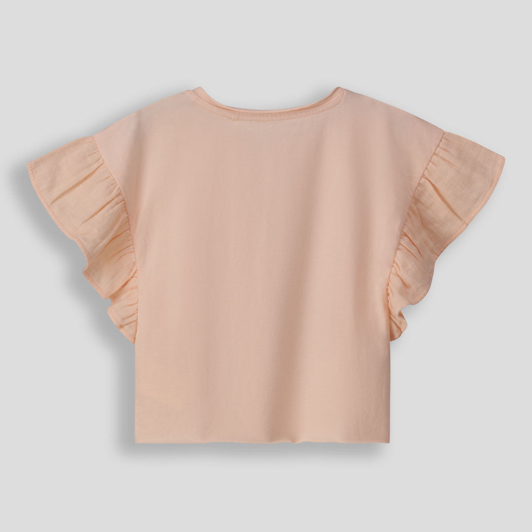 Girls Flutter Sleeve Tee