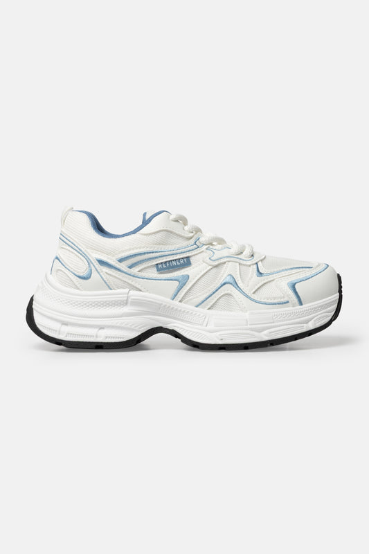 Mesh Overlay Chunky Sneakers