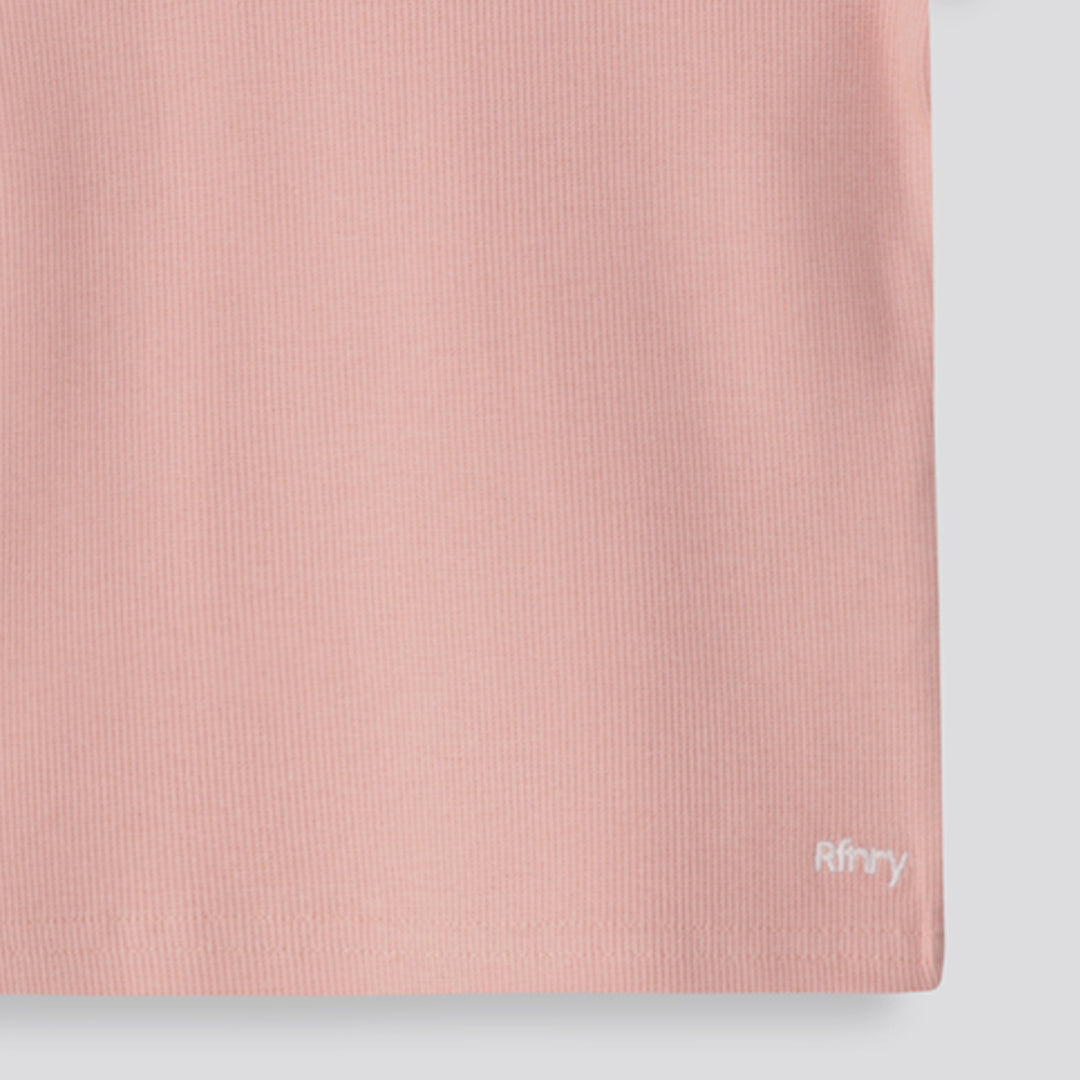 Girls Ribbed Tee Rose