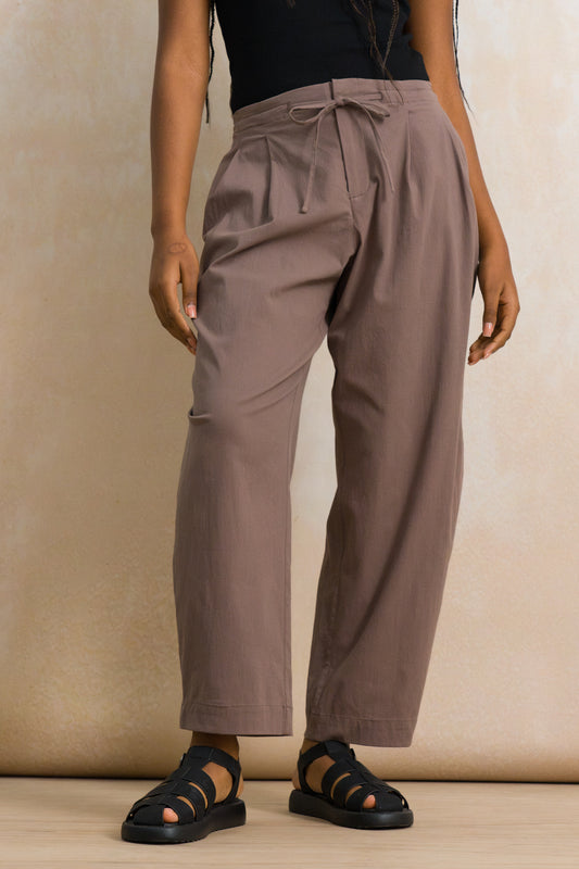 Pleated Drawstring Pants