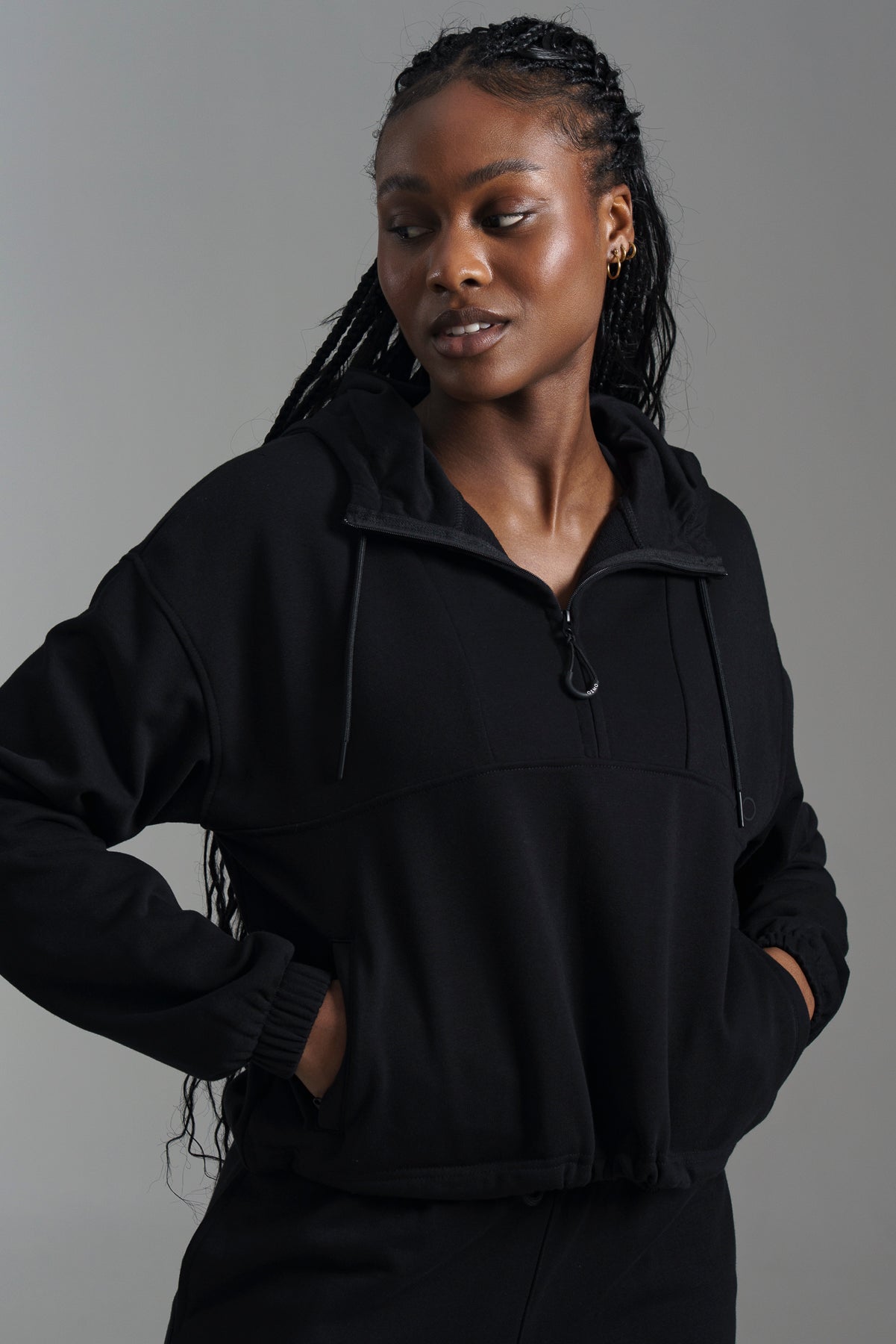 Quater Zip Fleece Hoodie