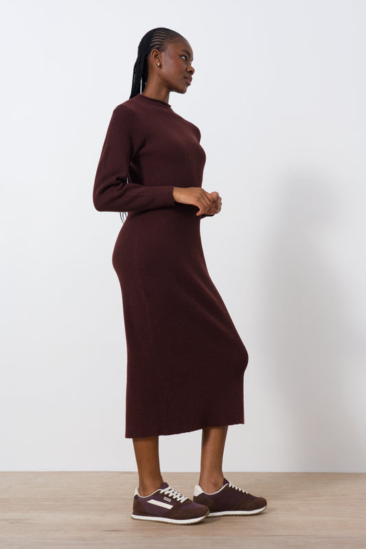 Hi-Neck Knit Dress