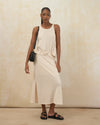 Fitted Textured Midi Skirt