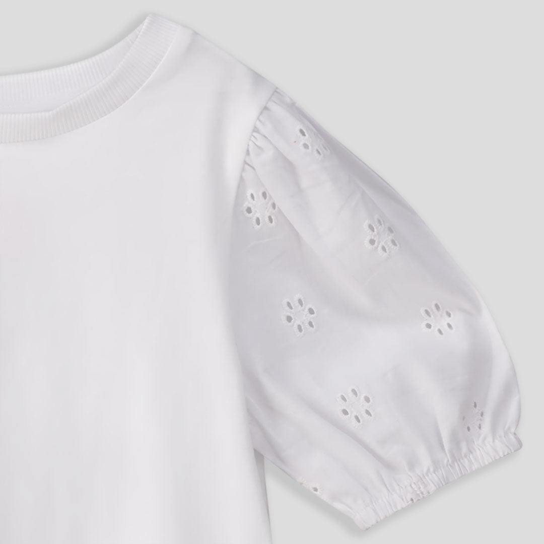 Girls Puff Sleeve Tee