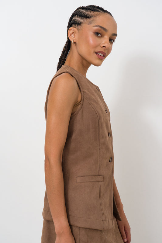 Suede Waistcoat