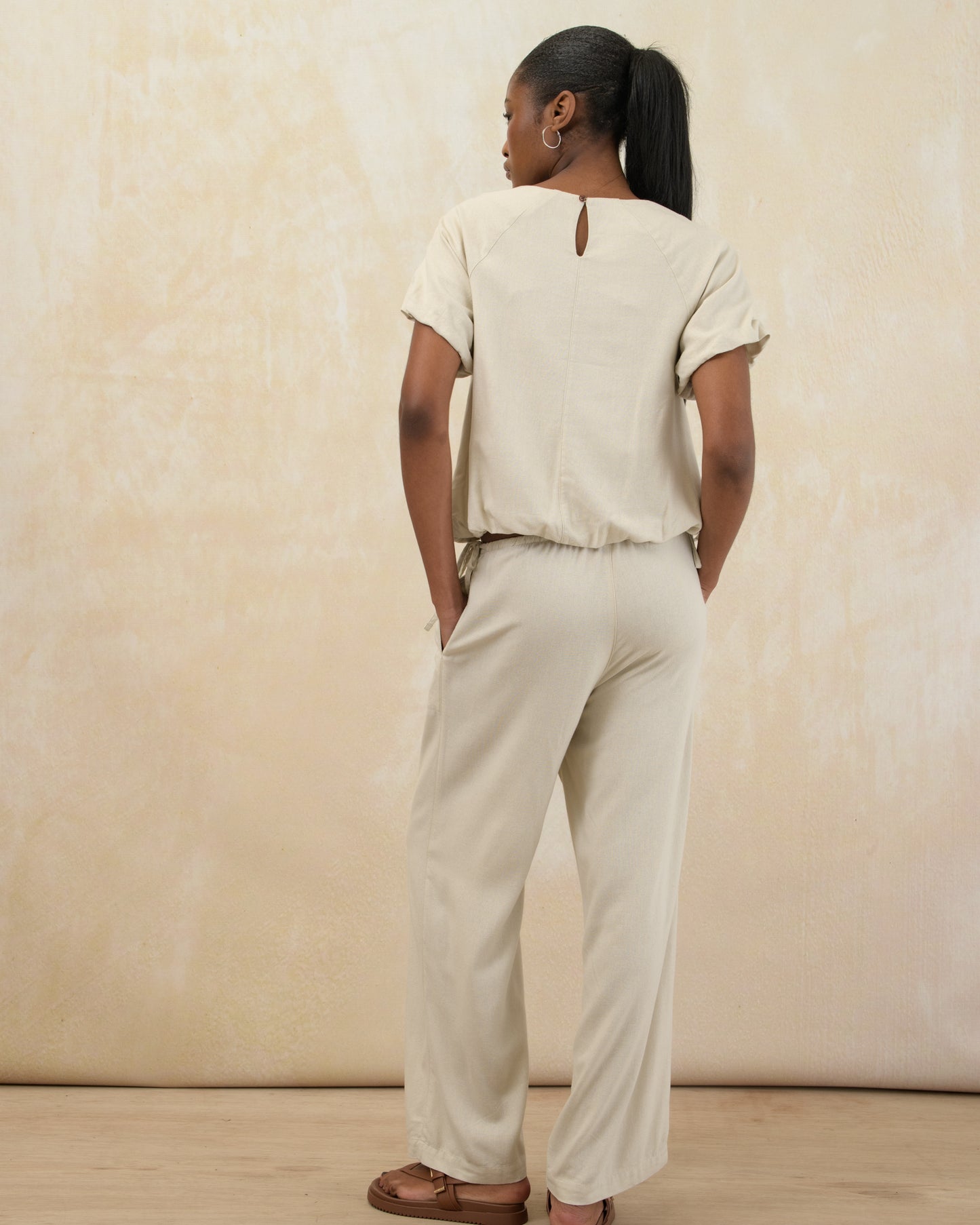 Wide Leg Drawstring Pants