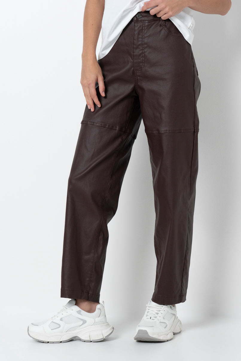 Straight Leg PU Pants