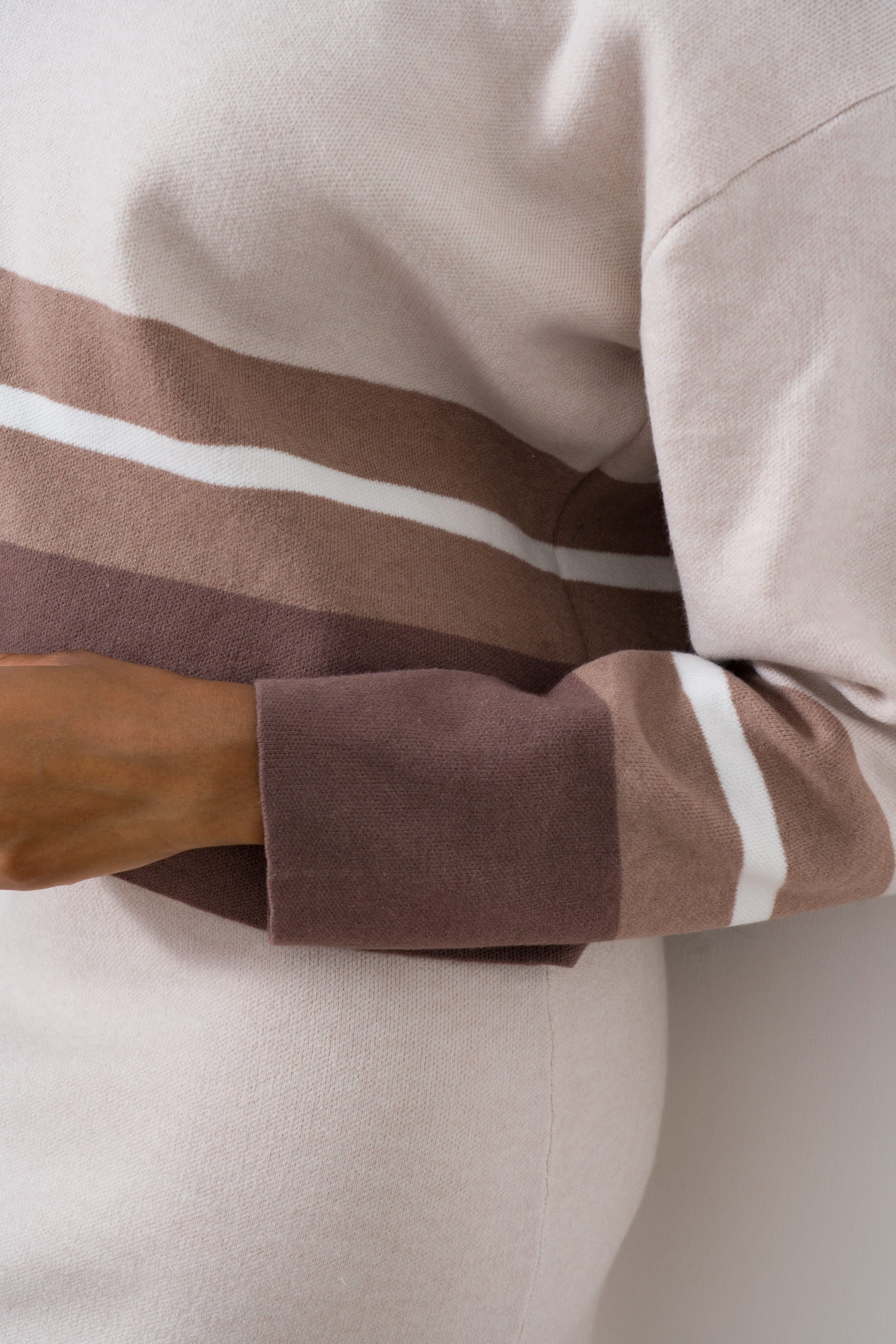 High Neck Stripe Jumper