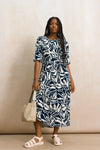 Puff Sleeve Midi Dress